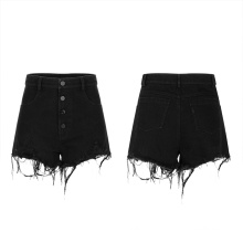 OPK-371NDF Factory Sale Embroidery PUNKRAVE logo Plus size Low Waist Womens Pockets Shorts 2021 Woman Summer Shorts Set